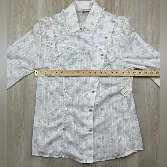 Vintage Stage West by Prior Pearl Lace Button Up Scully Sz 38 Made in USA NWT - Picture 5 of 11